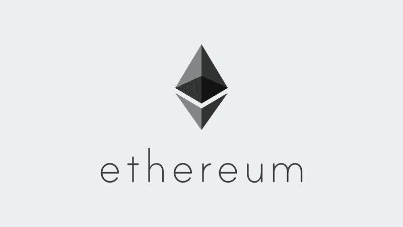 纵向 ETH 徽标（灰色）